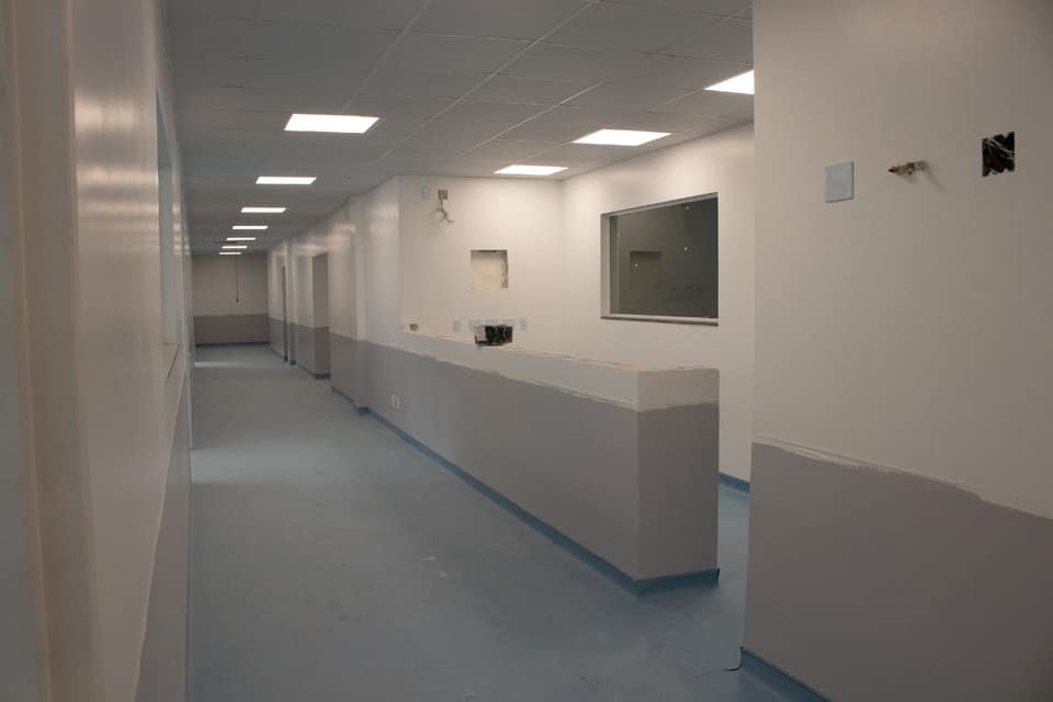 Reta final das obras do Hospital de Boiçucanga.