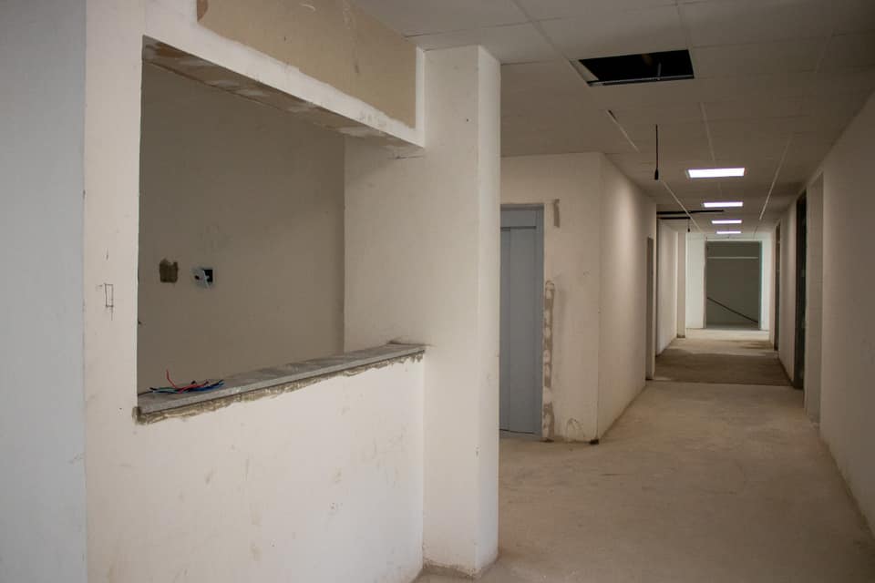 Reta final das obras do Hospital de Boiçucanga.