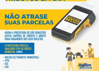 Agora impostos municipais podem ser pagos no cartão de crédito e parcelados em até 12 vezes em São Sebastião