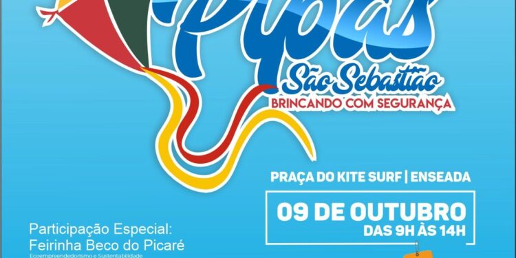 Festival de Pipas de São Sebastião acontece em outubro no bairro da Enseada