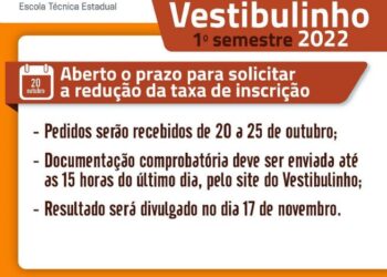 Fatec e Etec em São Sebastião abrem prazo para pedido de isenção e redução da taxa do processo seletivo 2022