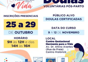 Centro Gestacional Harmonia para Vida abre inscrições para formação de doulas voluntárias pós-parto