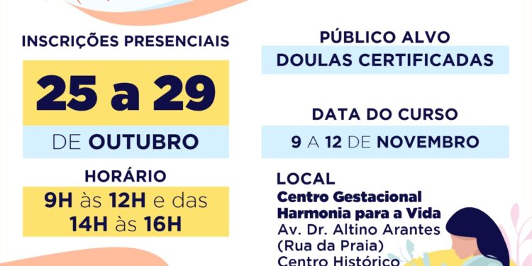 Centro Gestacional Harmonia para Vida abre inscrições para formação de doulas voluntárias pós-parto