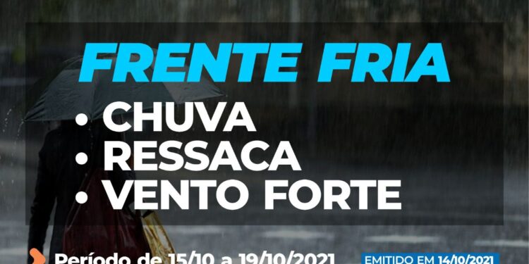 Defesa Civil de São Sebastião alerta para chegada de frente fria com chuva, vento forte e ressaca marítima