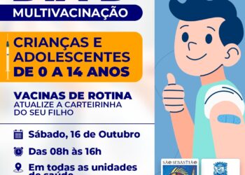 Prefeitura de São Sebastião realiza Dia D – Multivacinação para crianças e adolescentes até 14 anos de idade neste sábado (16)