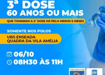 Nesta quarta-feira (6) São Sebastião aplica segunda dose de Astrazeneca e Pfizer para agendados e terceira dose para 60 anos ou mais