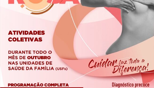 Outubro Rosa: USFs terão ações durante todo o mês voltadas à prevenção ao câncer de mama