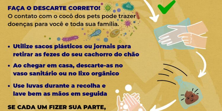 Prefeitura de São Sebastião reforça a donos de pets a importância de recolher as fezes dos animais de estimação dos espaços públicos