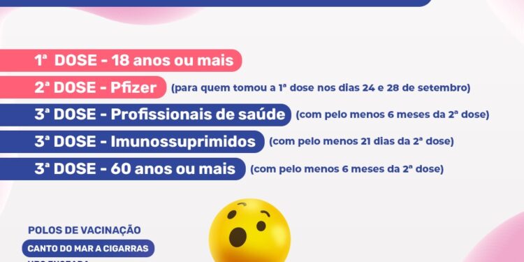 Vacinação contra Covid-19 acontece nesta segunda-feira (25)   