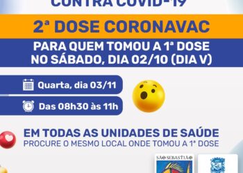 Vacinação contra Covid-19 acontece nesta quarta-feira (03)