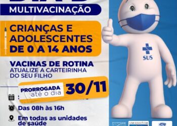 Campanha de Multivacinação é prorrogada até 30 de novembro