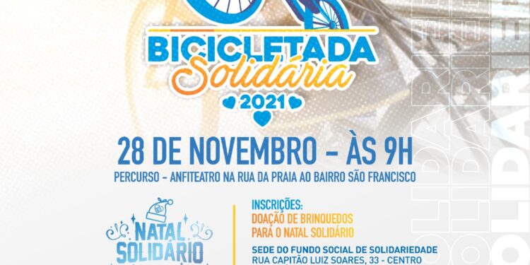 Prefeitura realiza ‘Bicicletada Solidária’ para arrecadação de brinquedos para o Fundo Social