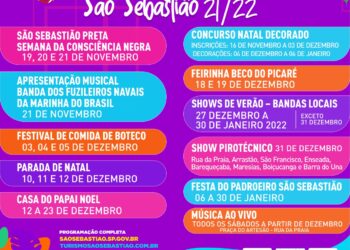 Prefeitura de São Sebastião divulga agenda de eventos 2021/2022