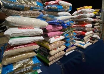 Até o momento 657 Kg de alimentos foram arrecadados nos estacionamentos solidários