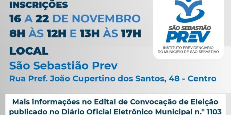 São Sebastião PREV abre inscrições para eleição de membros dos Conselhos de Administração e Fiscal 