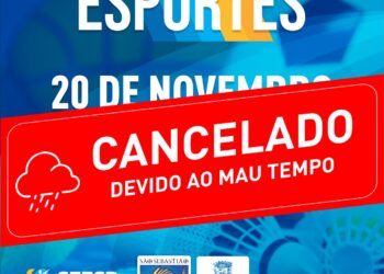 Festival Escolinha de Esportes é cancelado devido ao mau tempo