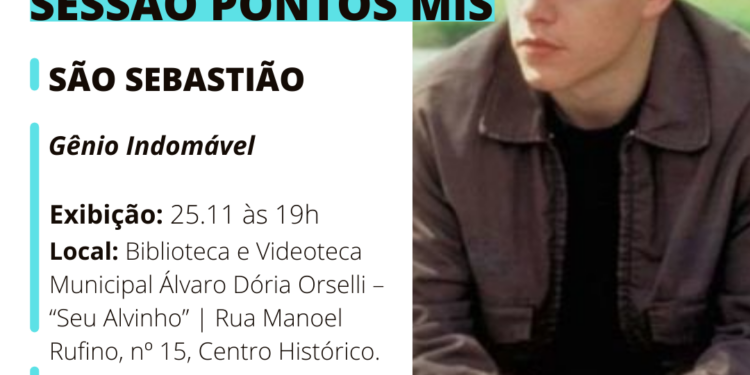 Em São Sebastião, filme “Gênio Indomável” será exibido no Pontos MIS desta quinta-feira