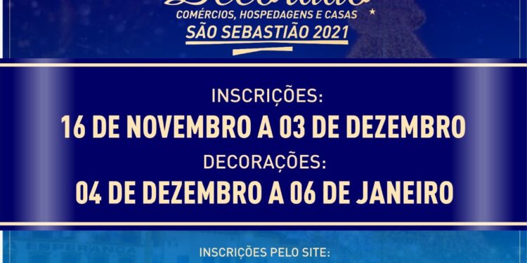Prefeitura de São Sebastião abre inscrições para o Concurso Natal Decorado 2021