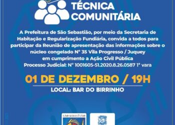 Prefeitura de São Sebastião realiza reunião comunitária na Vila Progresso, em Juquehy, nesta quarta-feira (1)
