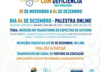 Semana da Pessoa com Deficiência de São Sebastião promove palestra sobre Transtorno do Espectro Autista
