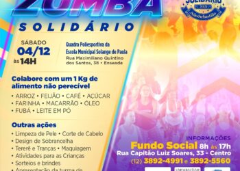 Fundo Social realiza ‘Aulão de Zumba’ para arrecadar alimentos em prol da campanha Natal Solidário