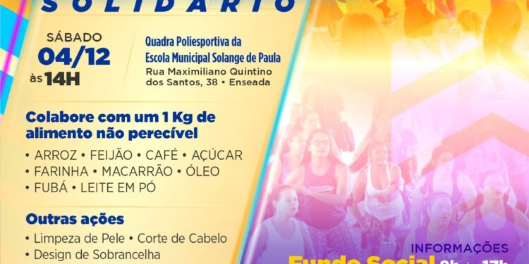 Fundo Social realiza ‘Aulão de Zumba’ para arrecadar alimentos em prol da campanha Natal Solidário