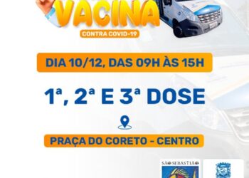 Carro da Vacina da Prefeitura de São Sebastião estará na Praça do Coreto, no Centro Histórico, nesta sexta-feira (10)
