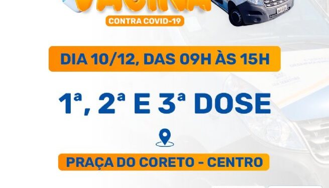 Carro da Vacina da Prefeitura de São Sebastião estará na Praça do Coreto, no Centro Histórico, nesta sexta-feira (10)