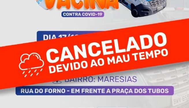 Carro da Vacina em Maresias é cancelado devido ao mau tempo