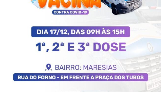 Carro da Vacina estará na Rua do Forno, em Maresias, nesta sexta-feira (17)