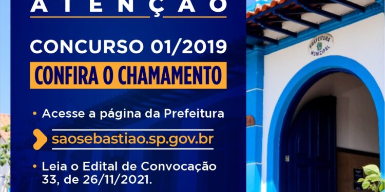 Prefeitura de São Sebastião convoca candidatos do concurso de 2019