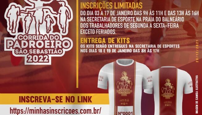 Inscrições para Corrida do Padroeiro de São Sebastião iniciam-se nesta segunda-feira (3)