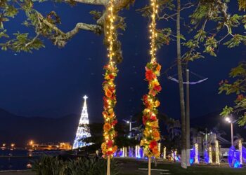 Prefeitura de São Sebastião instala balanços decorados na Rua da Praia