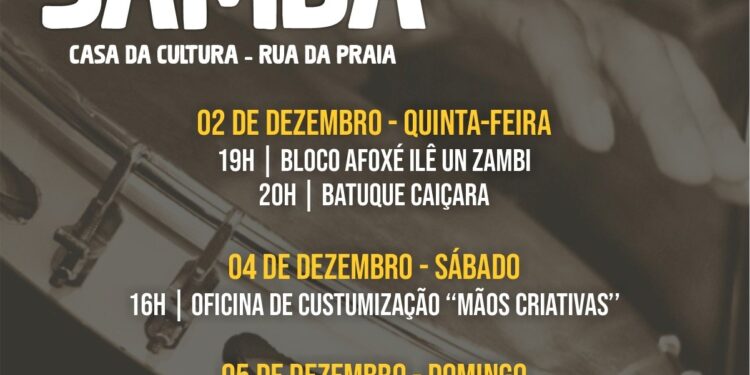 Prefeitura de São Sebastião promove atividades em comemoração ao Dia do Samba