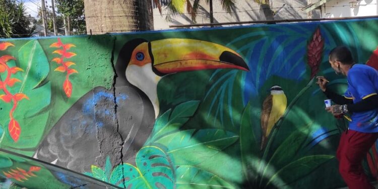 Prefeitura executa serviços de pintura em vielas da Região Central