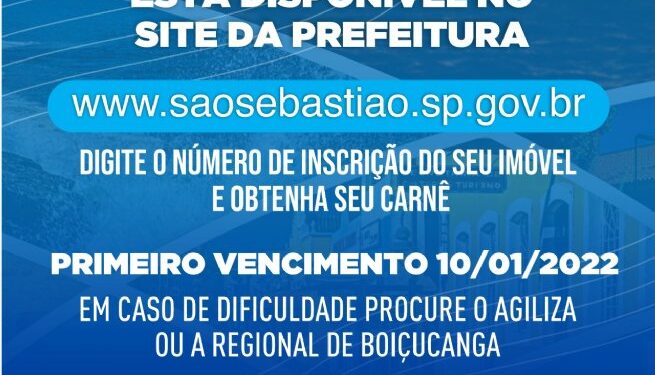 Carnê do IPTU está disponível no site da Prefeitura