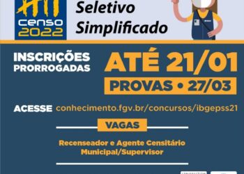 Inscrições para vagas de trabalho no Censo 2022 em São Sebastião são prorrogadas até 21 de janeiro