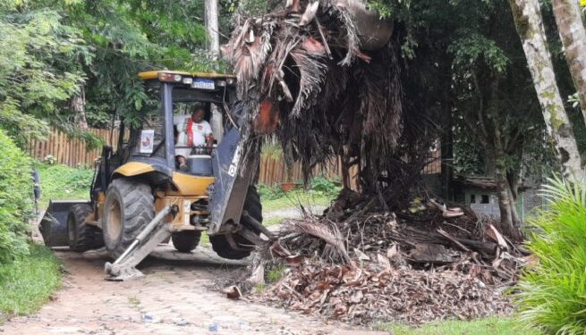Trabalhos de zeladoria urbana continuam intensificados por todo o município para evitar alagamentos decorrentes das chuvas de verão