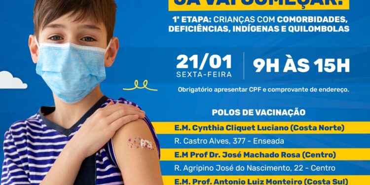 São Sebastião: vacinação infantil começa nesta sexta-feira (21)