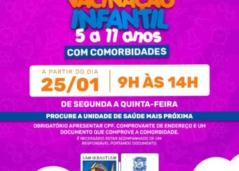 Vacinação infantil contra Covid-19 passa a ser feita nas unidades de saúde dos bairros de São Sebastião