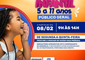 A partir desta terça-feira (8), vacinação contra Covid-19 de crianças a partir de 5 anos também passa a ser feita nas Unidades de Saúde dos bairros