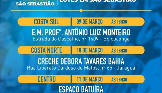 Prefeitura realiza audiências públicas sobre lei que regulamenta condomínios de lotes no município