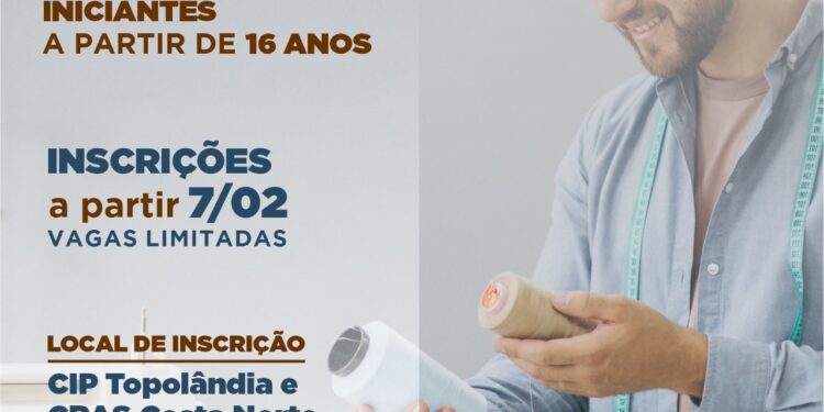 Prefeitura abre inscrições para cursos profissionalizantes gratuitos de ‘Roteiro de Costura’ e ‘Corte Costura e Modelagem’