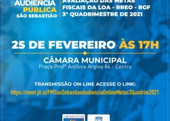 Prefeitura de São Sebastião realiza audiência pública sobre metas fiscais do 3º Quadrimestre de 2021