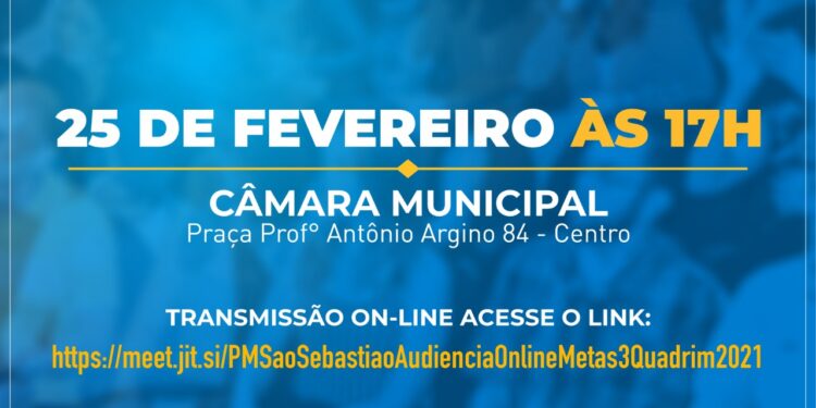 Prefeitura de São Sebastião realiza audiência pública sobre metas fiscais do 3º Quadrimestre de 2021