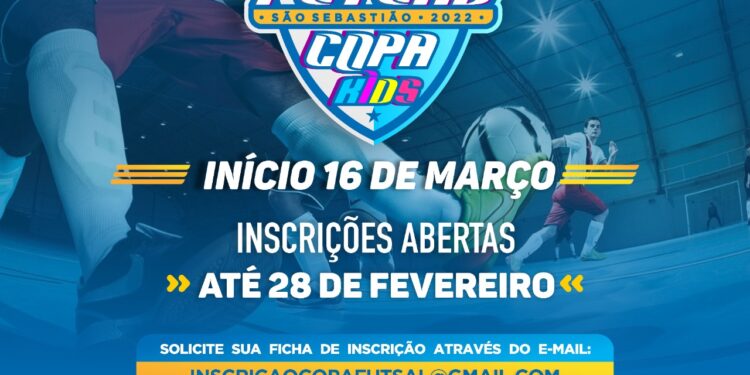 Estão abertas as inscrições para a Copa Sebastianense de Futsal e da Copa Kids