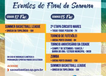 Confira a agenda de esportes deste fim de semana em São Sebastião