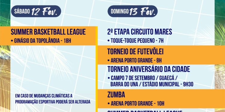Confira a agenda de esportes deste fim de semana em São Sebastião