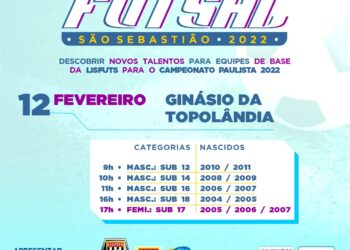 Neste sábado (12), acontece mais uma etapa da seletiva de futsal de São Sebastião     A Liga Sebasti