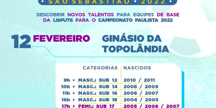 Neste sábado (12), acontece mais uma etapa da seletiva de futsal de São Sebastião     A Liga Sebasti